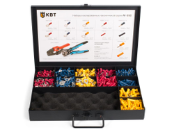 Набор изолированных наконечников и гильз М-950-0 в металлическом кейсе