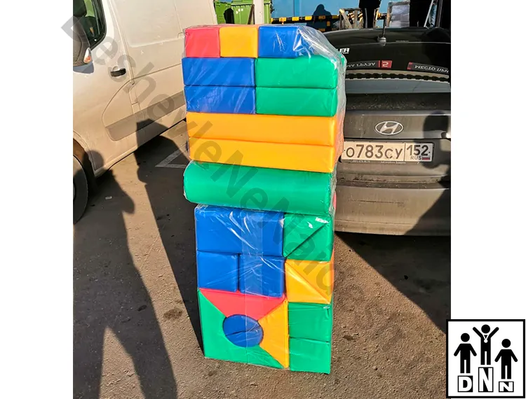 Мягкий модульный Конструктор «Городок» 34 предмета 2