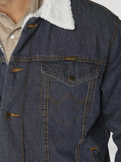 Куртка Wrangler® Western Sherpa Lined Denim Trucker Jacket