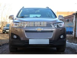 Защита радиатора Chevrolet Captiva 2013- рестайлинг (2 части) chrome PREMIUM