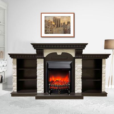 Электрокамин Дублин Премиум AO M2 с очагом Fobos