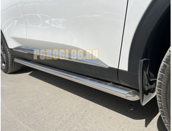 Защита штатного порога d60 для Haval F7 2022-2024