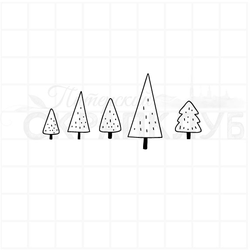 штамп с маленькими ёлочками