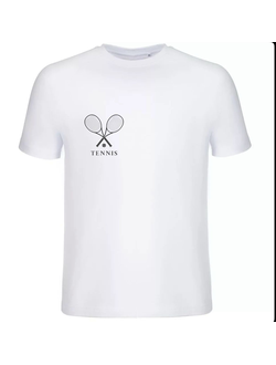 Футболка повседневная белая ТЕННИС