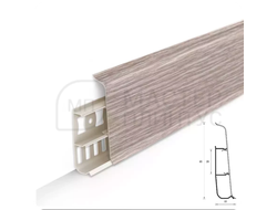 Плинтус ПВХ Идеал Деконика 85 мм. Дуб латте 229