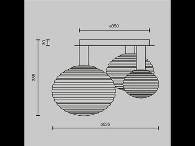 Потолочный светильник Reels, MOD268CL-03B