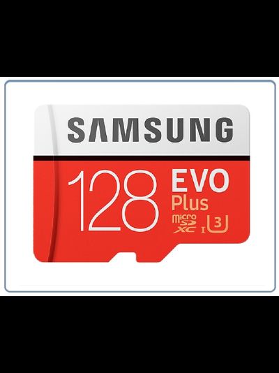 Карта памяти microSDXC UHS-I U3 SAMSUNG EVO PLUS 128 ГБ, 100 МБ/с, Class 10, MB-MC128GA/RU, 1 шт., переходник SD