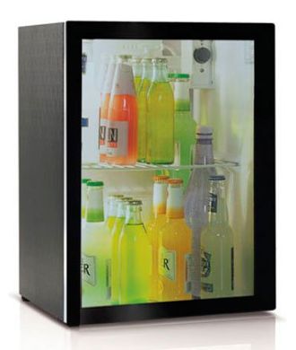 Минибар/мини-холодильник компрессорный VITRIFRIGO C39 PV 39 л., со стеклянной дверью, чёрный, 390*41