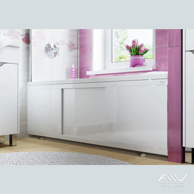 Экран под ванну 1,6 м купе МДФ Crystal Белый