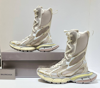 Сапоги весенние Balenciaga 3XL Milk Bronze Old