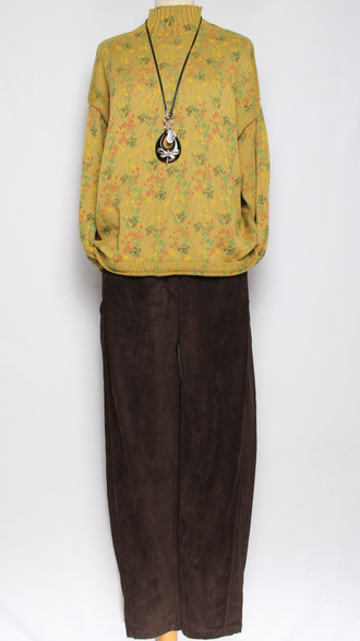 Брюки Бохо вельветовые "ПРЯМЫЕ 2 шва стрейч" шоколад, черные р.48-54