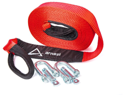 Трос буксировочный динамический 9 м, 9т стропа шириной 70 мм со скобой М18, в сумке ARNEZI A0904025