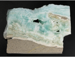 Арагонит голубой, полировка с двух сторон, Африка (82*62*15 мм, 131 г) №37760