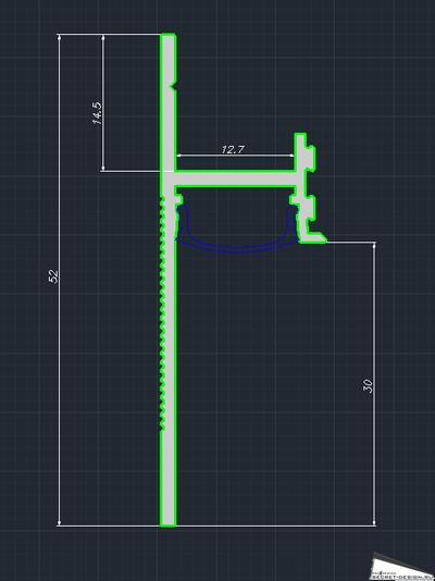 ТЕНЕВОЙ ПЛИНТУС PRO DESIGN - ЧЕРНЫЙ - 7209