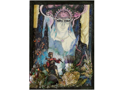 Картина из камня с самоцветной горкой "Хозяйка Медной горы"