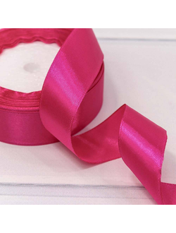 Лента атласная 25мм (195, малиновая), 22,9м