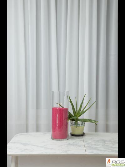 Насыпная свеча "Цилиндр 40 см", красная "Малиновый", с отдушкой "Ванильная карамель"