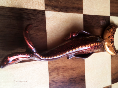 Подвеска с авантюринами и месяцем "Рыбка Лунного Пути"