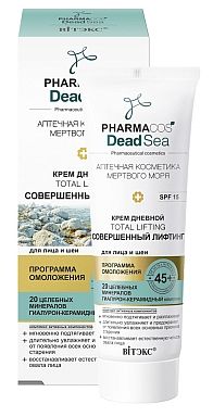 Витекс Pharmacos Dead Sea Крем Дневной 45+ Total Lifting Совершенный лифтинг для лица и шеи SPF 15 50мл (копия)