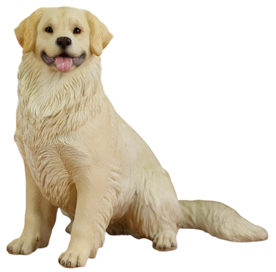 Белый ретривер (сидящий) - Коллекционная ФИГУРКА 1/6 scale Animal Model Golden Retriever 2.0 (MRZ057-1B) - Mr.Z