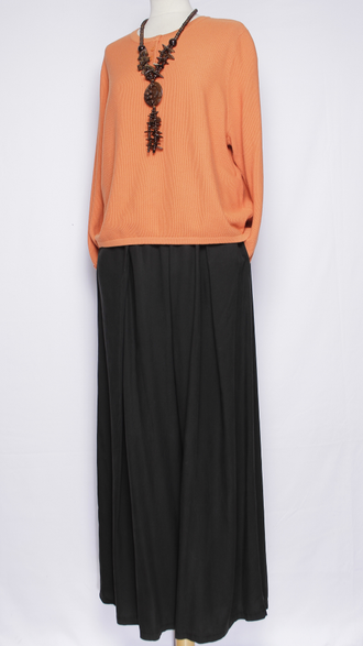 Брюки палаццо "ШТАПЕЛЬ" графит, чёрные, джинс, желтые до р.56