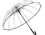 прозрачный зонт, зонтик, transparent umbrella, clear, от дождя,  клетка, 16 спиц, трость, Fulton