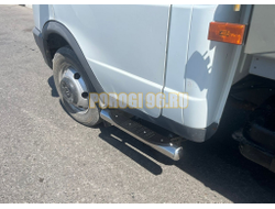 Пороги труба с проступью Папа Тюнинг d76 для ГАЗель ГАЗ 27057