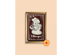 Купить пряник в шоколаде "С Новым годом, пингвин в сапоге", 160 грамм, фото