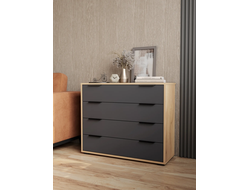 Комод Оптима ОП-04 Дуб Крафт золотой/Графит