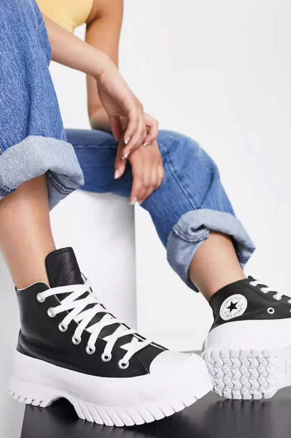 кожаные кеды converse на платформе