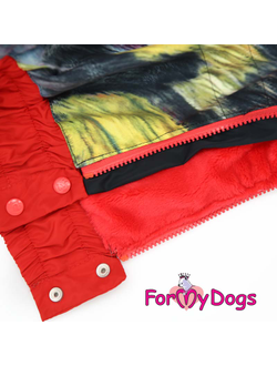 Комбинезон для крупных собак Черно-красный