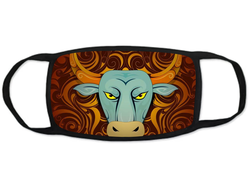 Тканевая защитная  маска на лицо с символикой "Быка" №6