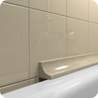 Акриловый плинтус бордюр для ванной BNV ГЛ24 12х24 бежевый прямой