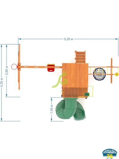 Детская площадка IgraGrad Крафт Pro 4 с трубой