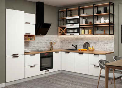 Кухня «Ройс» Белый софт модульная кухня