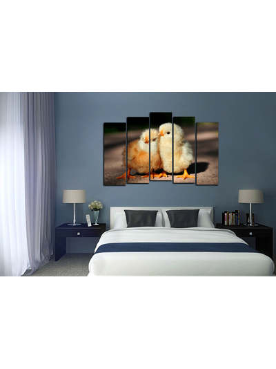 Модульная картина "Два цыпленка"