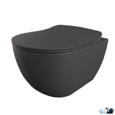 Унитаз Creavit Free FE320-11AM00E-0000, Antrasit, подвесной, графит матовый