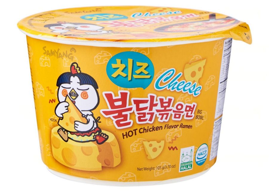Острый рамён Chicken Flavor Ramen Cheese с СЫРОМ (Ю. Корея)