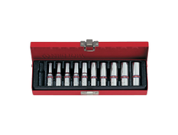 Набор глубоких торцевых головок 1/4", шестигранные, 5/32"-1/2", 10 предметов KING TONY 2510SR