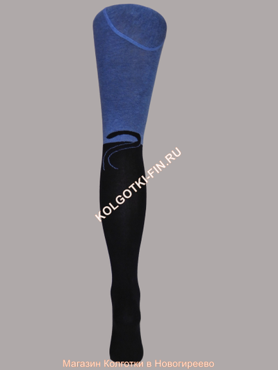 Колготки детские RuSocks ДК - 743 - джинс / черный