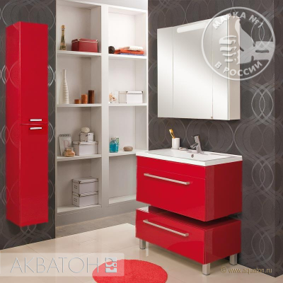 АКВАТОН. Комод "Мадрид 80" 1319-3.94 бордо темный