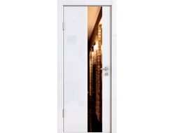Межкомнатная глянцевая дверь  GL4 с бронзовым стеклом