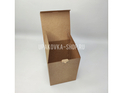 Коробка с откидной крышкой 145*145*185мм БУРЫЙ