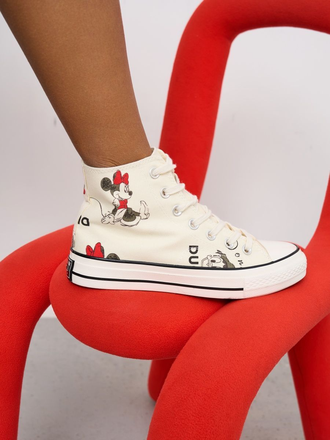 Кеды Converse Mickey Mouse белые высокие