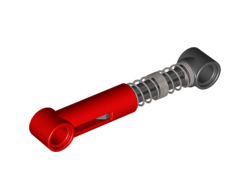 Technic, Shock Absorber 6.5L - Hard Spring, Tight Coils in Middle, Red (731c04 / 6144791)