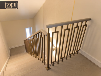 л-2/3. лестница со стильным ограждением