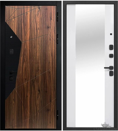 Геометрия Эмалит белый Зеркало