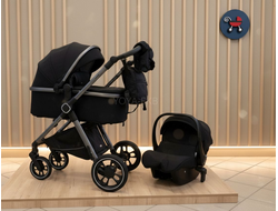 Детская коляска 3 в 1 Luxmom 560 Черный
