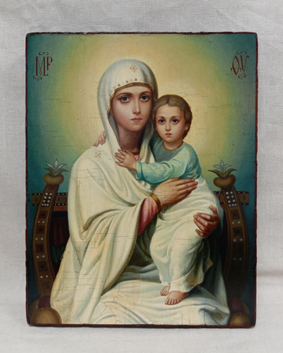 Дарующая (Богородица). Рукописная икона Божией Матери.