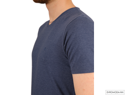 Футболка мужская серо-синяя LUXOR